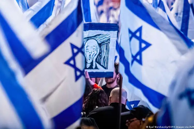 Gambar demonstrasi di Israel.