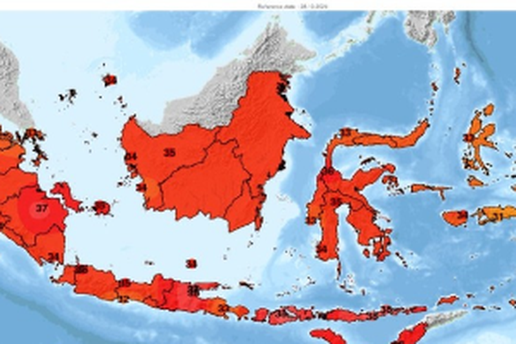 Tangkapan layar akun Instagram BMKG yang menginformasikan suhu maksimum harian. Penyebab suhu panas dan cara mengeceknya