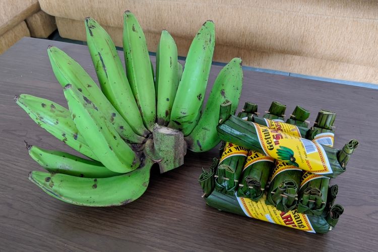 Getuk pisang khas Kediri di tempat pembuatan milik Berkah di Jl Agus Salim gang 11 B Bandar Kidul, Kota Kediri, Jawa Timur, Jumat (22/11/2024).