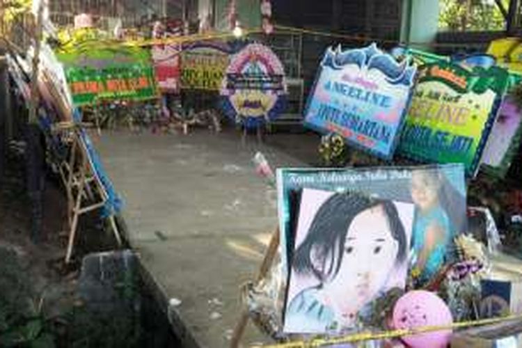Depan rumah orangbtua angkat Engeline Jalan Sedap Malam Denpasar beberapa waktu lalu. 