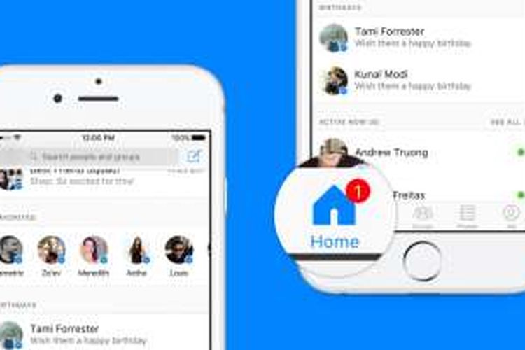 Tampilan baru Facebook Messenger