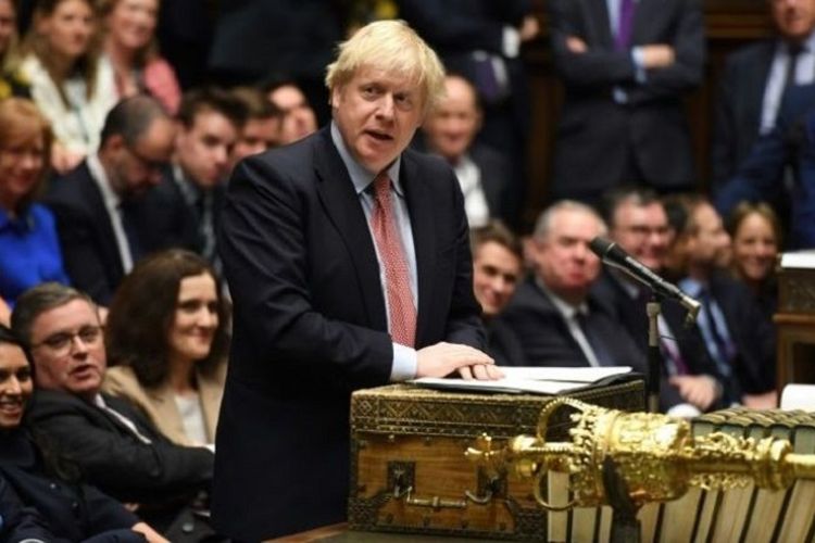 Perdana Menteri Inggris Boris Johnson berbicara di di Parlemen Inggris