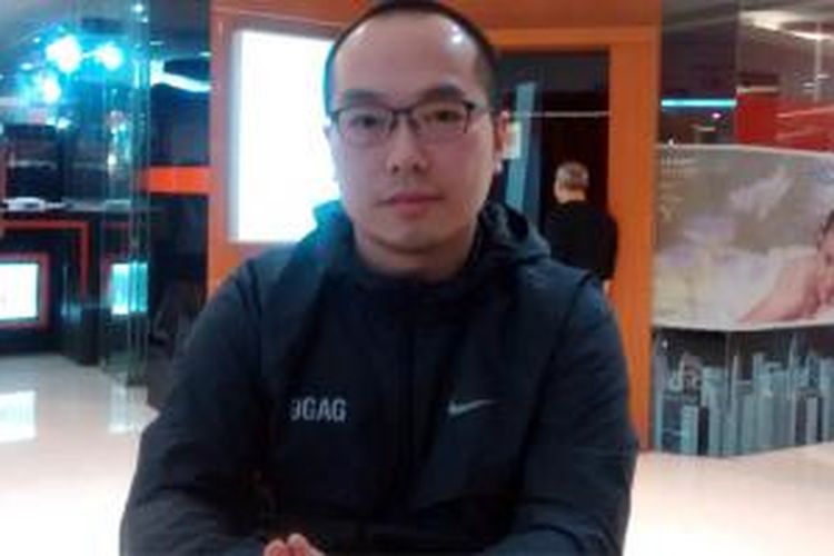 CEO situs guyonan 9GAG, Ray Chan saat ditemui KompasTekno di Jakarta, Senin (2/2/2015).