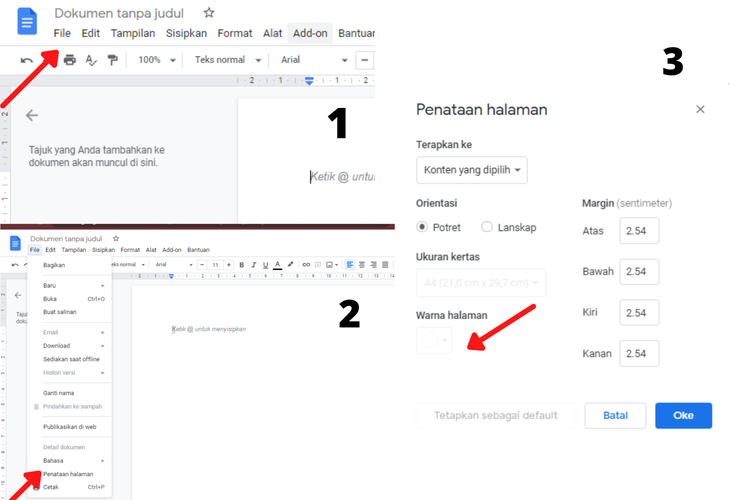 Cara Mengatur Margins, Ukuran dan Jenis Kertas di Google Docs