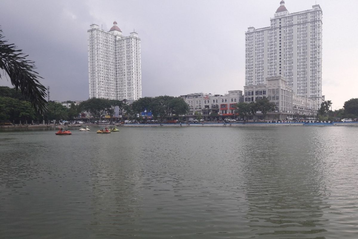 Suasana di Danau Sunter, Jakarta Utara, Selasa (20/3/2018).