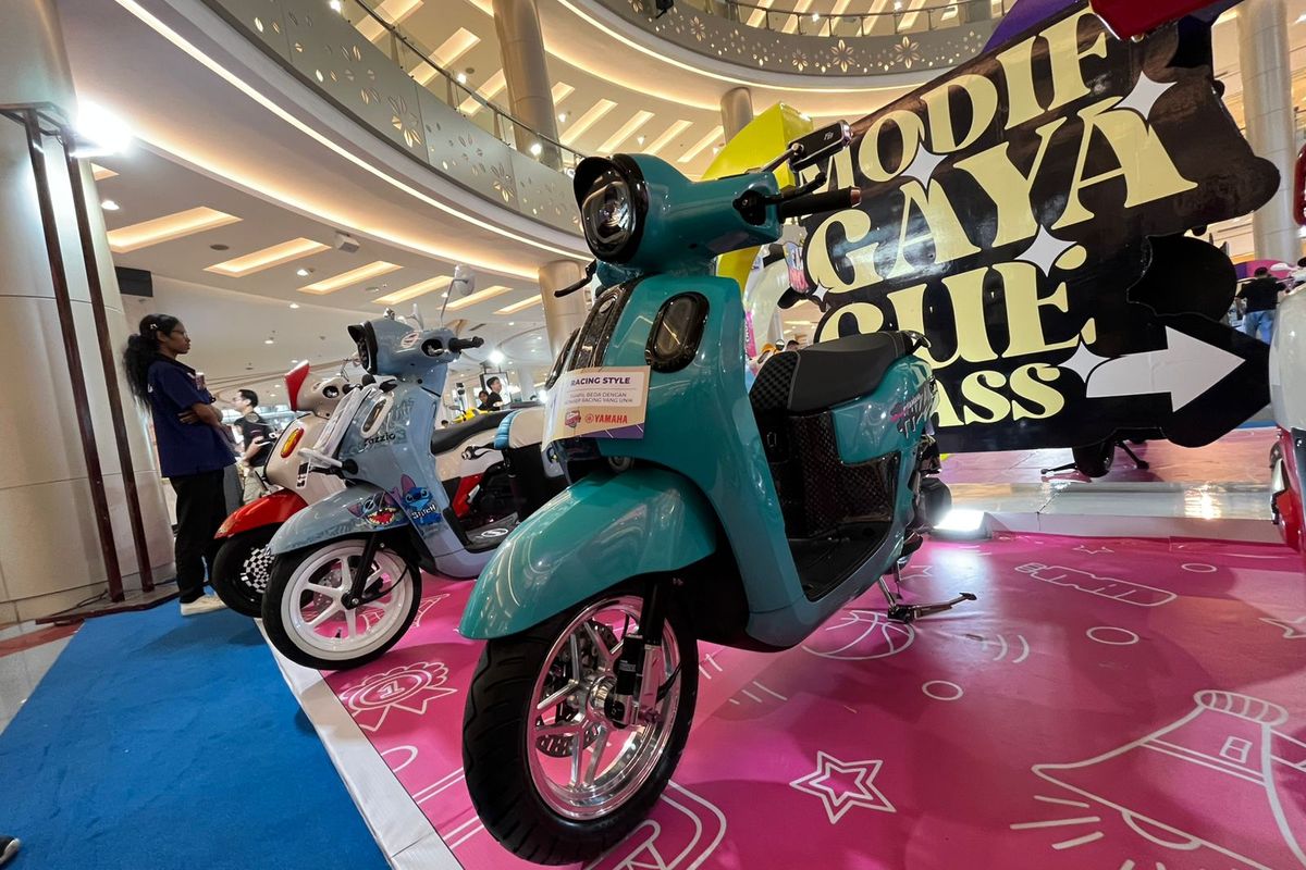 Modifikasi Yamaha Fazzio 'Si Blue' di Fazzio Modifest Makassar