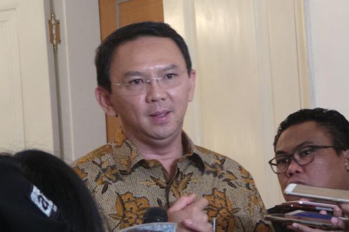Gubernur DKI Jakarta Basuki Tjahaja Purnama atau Ahok, saat wawancara wartawan, di Balai Kota DKI Jakarta, Rabu (22/2/2017).