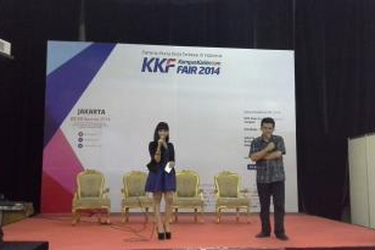 Politisi Poempida Hidayatullah saat menjadi pembicara dalam Kompas Karier Fair 2014, Jumat (22/8/2014).