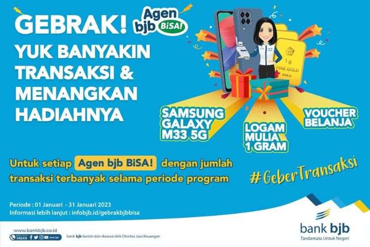 Bank BJB berikan hadiah untuk ratusan Agen BJB BiSA.