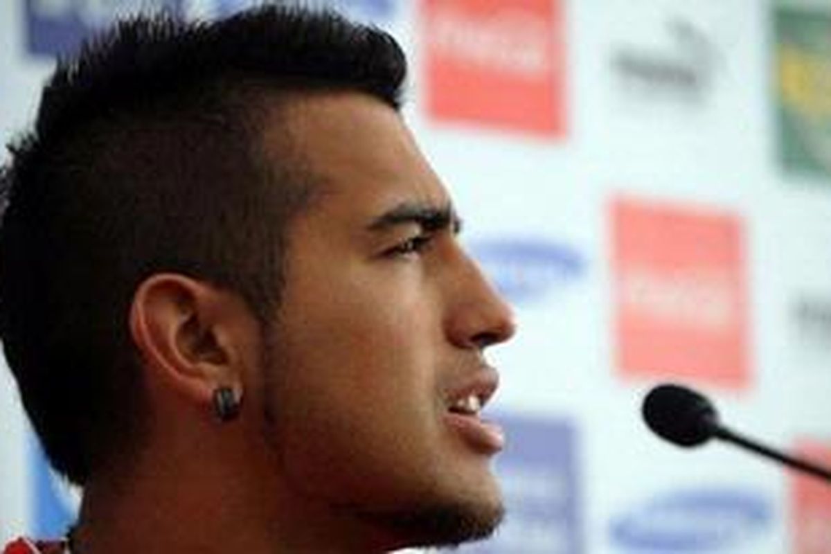 Gelandang Bayer Leverkusen, Arturo Vidal.