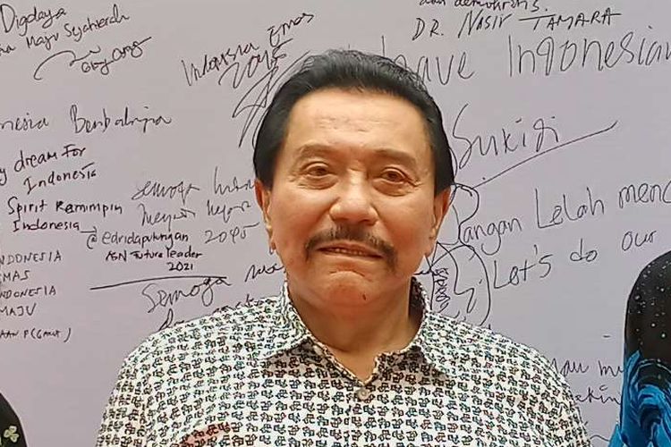 Eks Kepala Badan Intelijen Negara (BIN) AM Hendropriyono di Bentara Budaya Jakarta (BBJ), Selasa (25/7/2023).