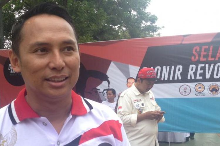 Junico SP Siahaan atau Nico Siahaan saat Deklarasi Gerakan Nasional Revolusi Mental Joko Widodo, di Taman Menteng, Jakarta, Jumat (6/6/2014).