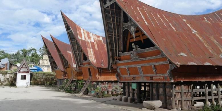 Kampung Siallagan di Pulau Samosir, Sumatera Utara.