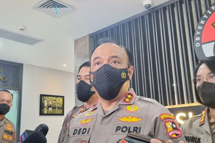 Kepala Divisi Humas Polri Irjen Dedi Prasetyo di Mabes Polri, Jakarta, Rabu (21/9/2022).