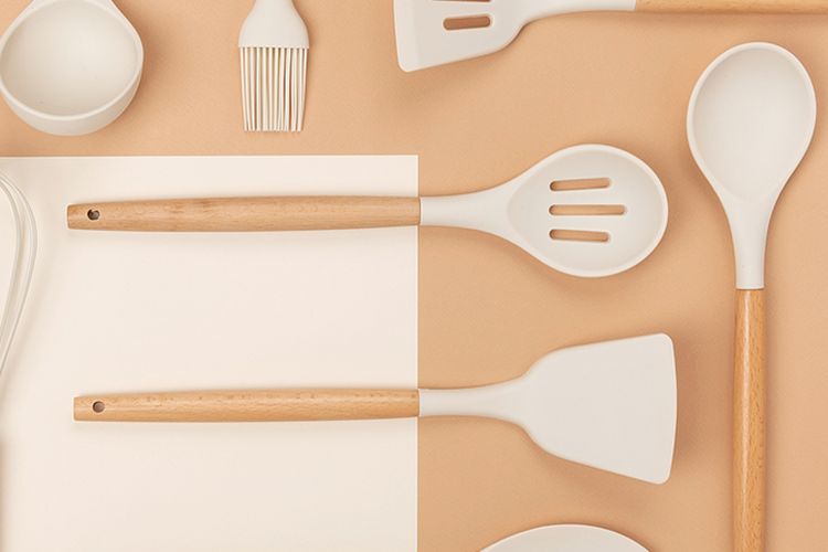 Ilustrasi peralatan masak silikon.