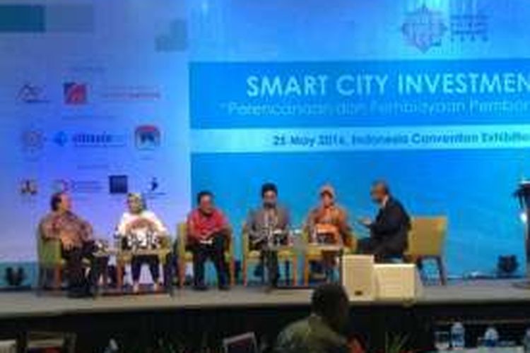 Smart City Forum di Indonesia Convention Exhibition (ICE) BSD City, Serpong, Rabu (25/5/2016).