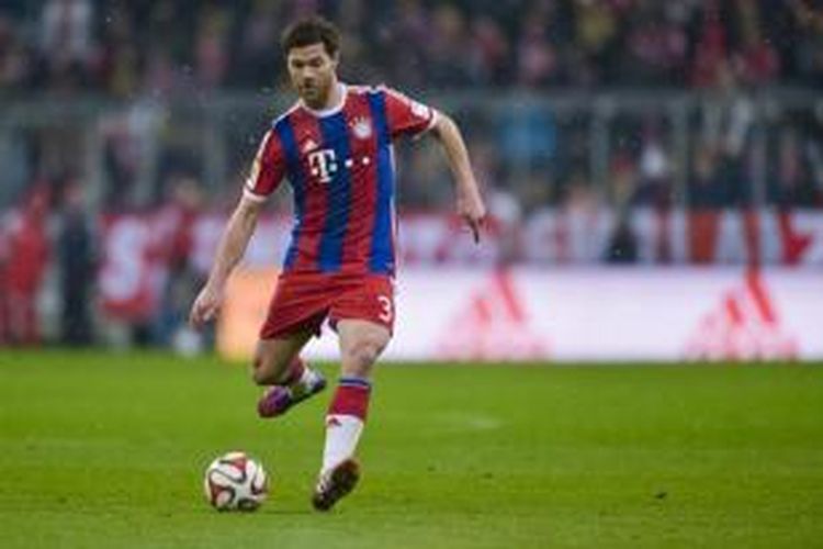 Gelandang Bayern Muenchen berkebangsaan Spanyol, Xabi Alonso.