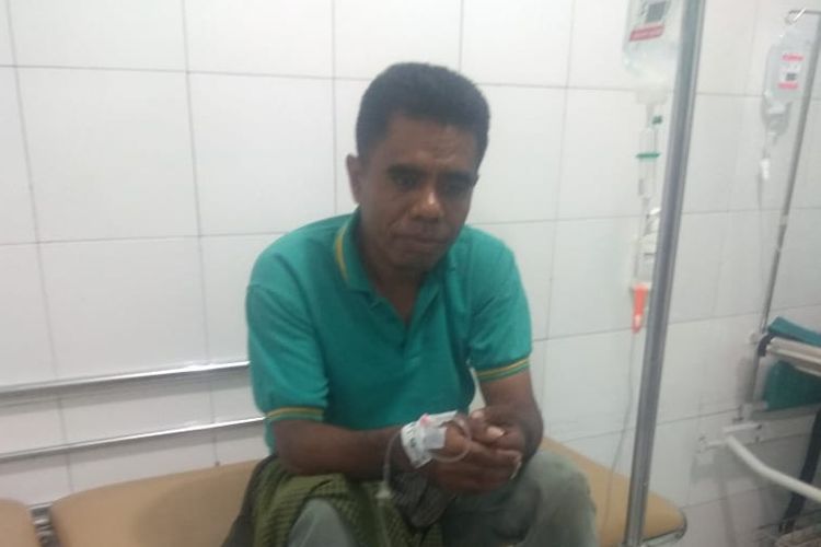Foto : Korban saat dirawat di rumah sakit Tc Hillers Maumere, Jumat (8/2/2019) 