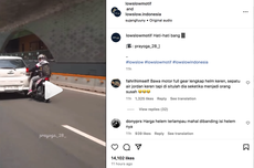 Video Pengendara Motor Freestyle di Jalan Raya Berujung Menabrak Mobil