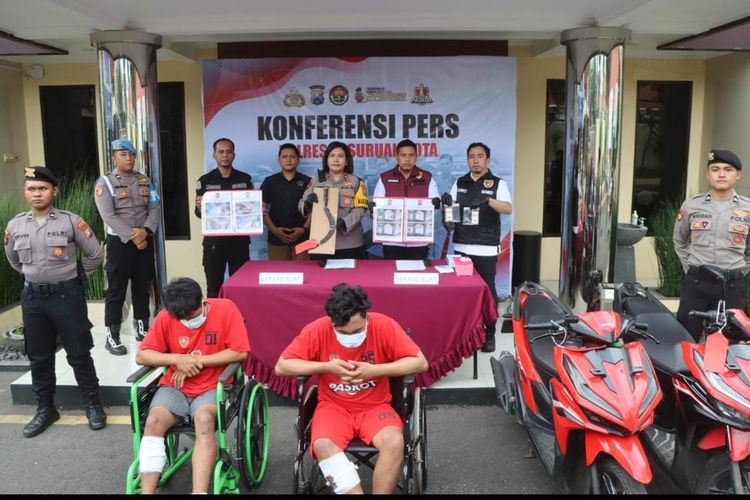 Dua residivis ditangkap saruan Reskrim Polres Pasuruan Kota, Senin (10!03/2025) 