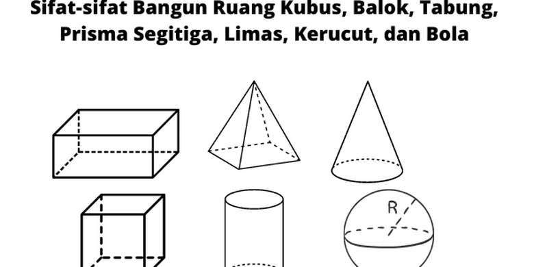 Sifat-sifat Bangun Ruang Kubus, Balok, Tabung, Prisma Segitiga, Limas,  Kerucut, dan Bola Halaman all 