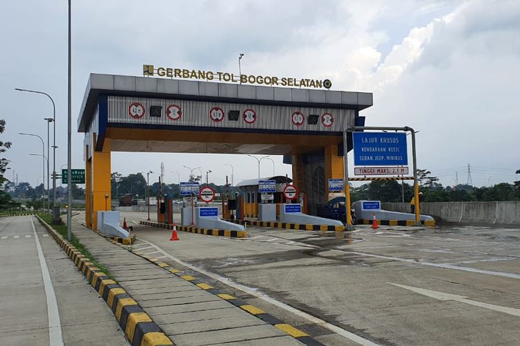 Gerbang Tol (GT) Bogor Selatan sebagai Off Ramp KM 42+500 Tol Jagorawi.