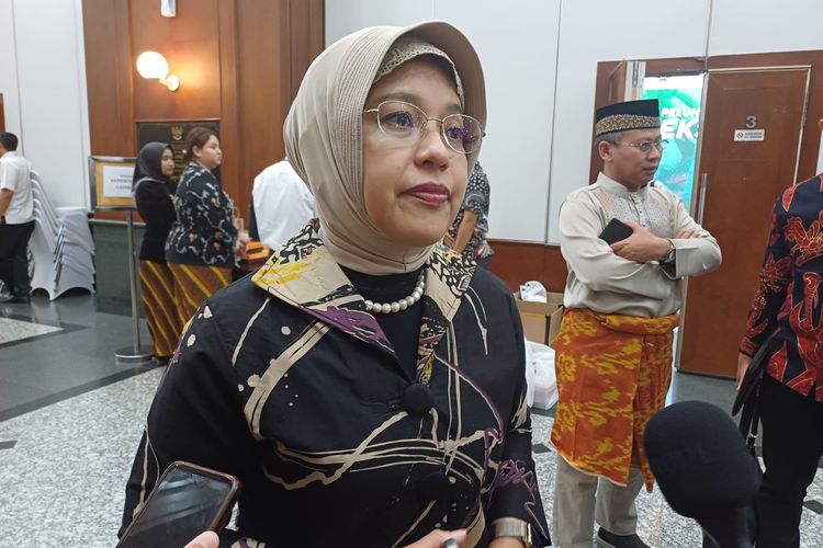 Deputi Bidang Ekonomi Kementerian PPN/Bappenas Amalia Adininggar Widyasanti saat ditemui di Gedung Kementerian PPN/Bappenas, Jakarta, Senin (4/3/2024).