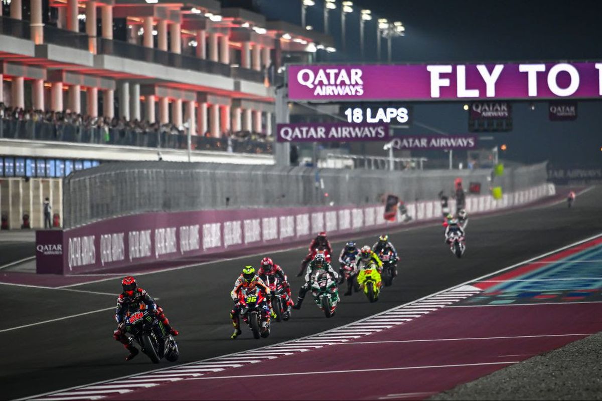 Fabio Quartararo saat berlaga pada MotoGP Qatar 2024