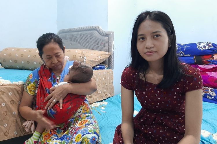 Bayi Pandu bersama ibunya tinggal di Rusun Gunungsari Surabaya sejak 3 Desember 2019.
