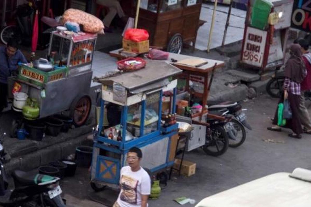 Ilustrasi pedagang kaki lima