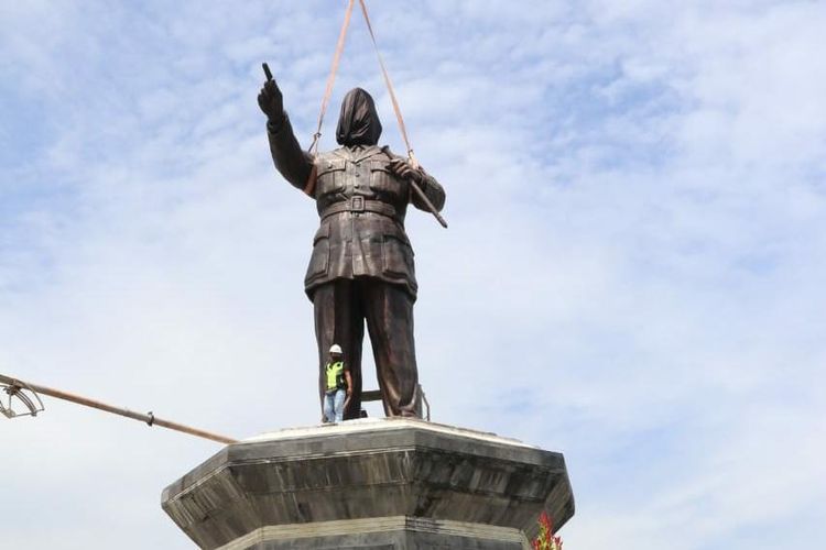 Patung Bung Karno beridir gagah di Ruang Terbuka Hijau (RTH) Taman Bung Karno, Kecamatan Sukasada, Kabupaten Buleleng.