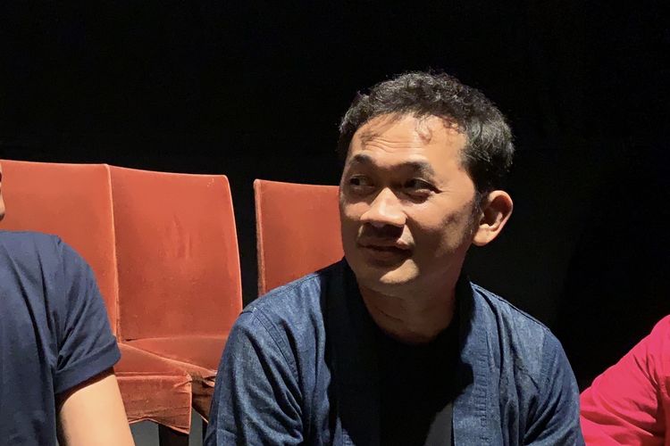 Sutradara Hanung Bramantyo saat bicara tentang kemungkinan lanjutan film Satria Dewa: Gatotkaca di Epicentrum XXI, kawasan Jakarta Selatan, Senin (6/6/2022).