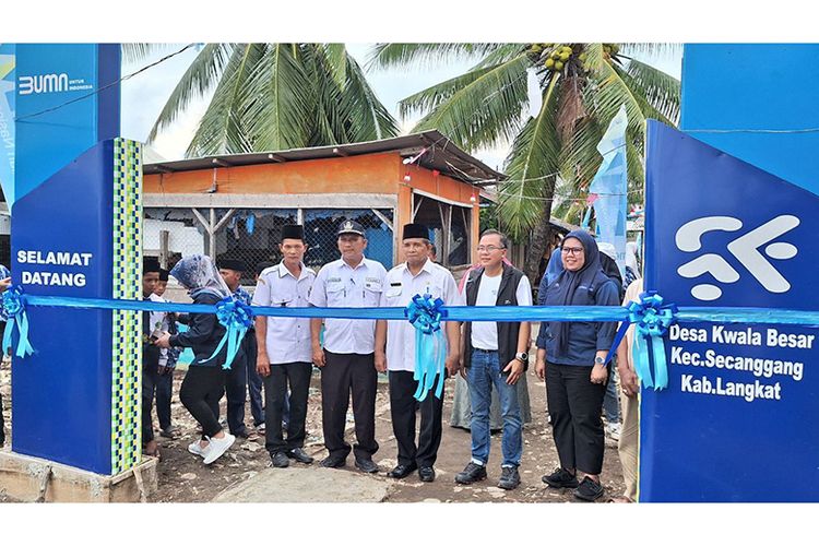 Peresmian Kampung Madani ke-13 dilakukan di Desa Kwala Besar, Kabupaten Langkat, Sumatera Utara, pada Rabu (23/8/2023).