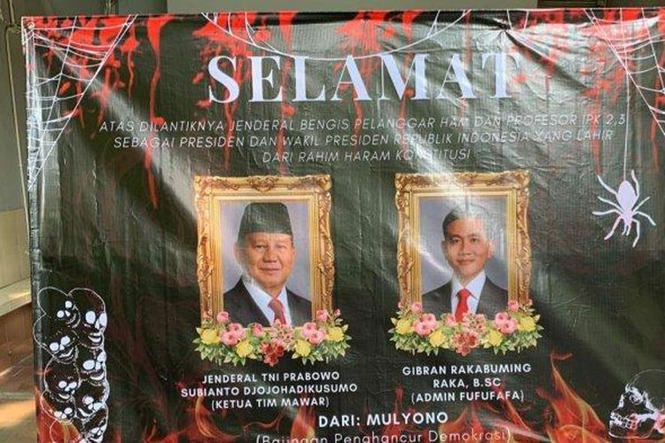 BEM FISIP Unair Dibekukan Usai Buat Karangan Bunga Satire Ucapan Selamat ke Presiden