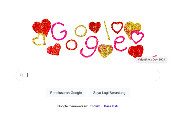 google doodle hari valentine