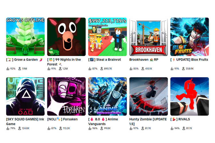 10 Map Roblox Terpopuler 2025, Nomor 1 Dimainkan 2 Juta Orang Bersamaan