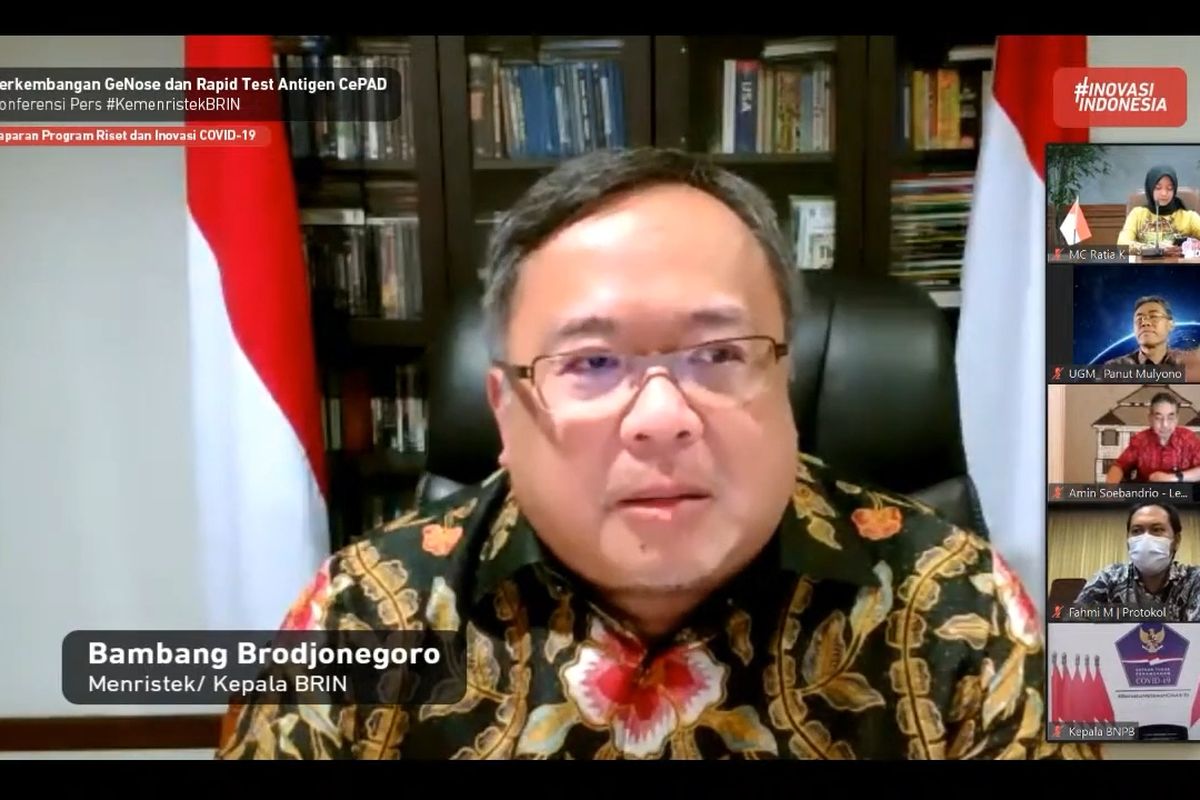 Indonesia?s Research and Technology Minister and National Research and Innovation Agency (BRIN) head Bambang Brodjonegoro.   