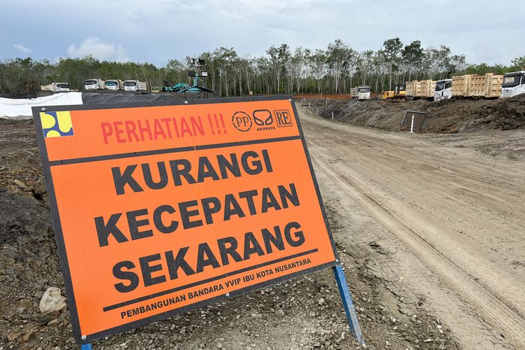 Area pembangunan Bandara VVIP IKN di Kabupaten Penajam Paser Utara, Kalimantan Timur