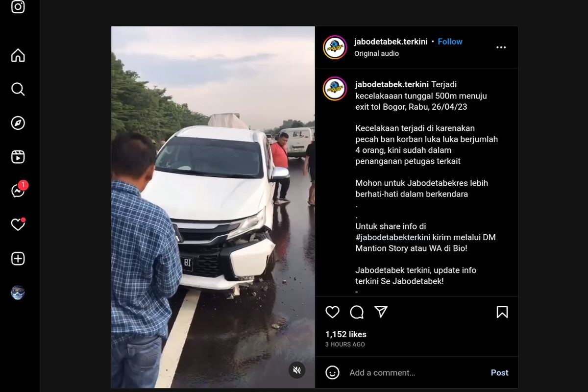 Viral video mobil mengalami kecelakaan di jalan tol karena pecah ban