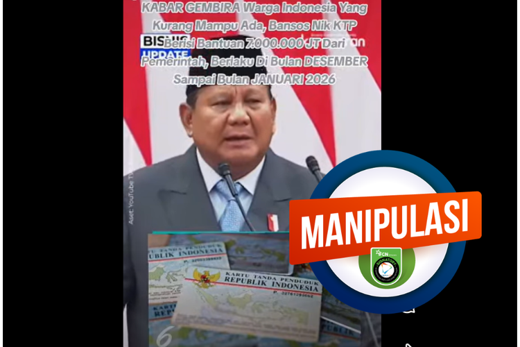INFOGRAFIK: Hoaks Prabowo Umumkan Bansos Rp 7 Juta untuk Setiap NIK, Cek Faktanya