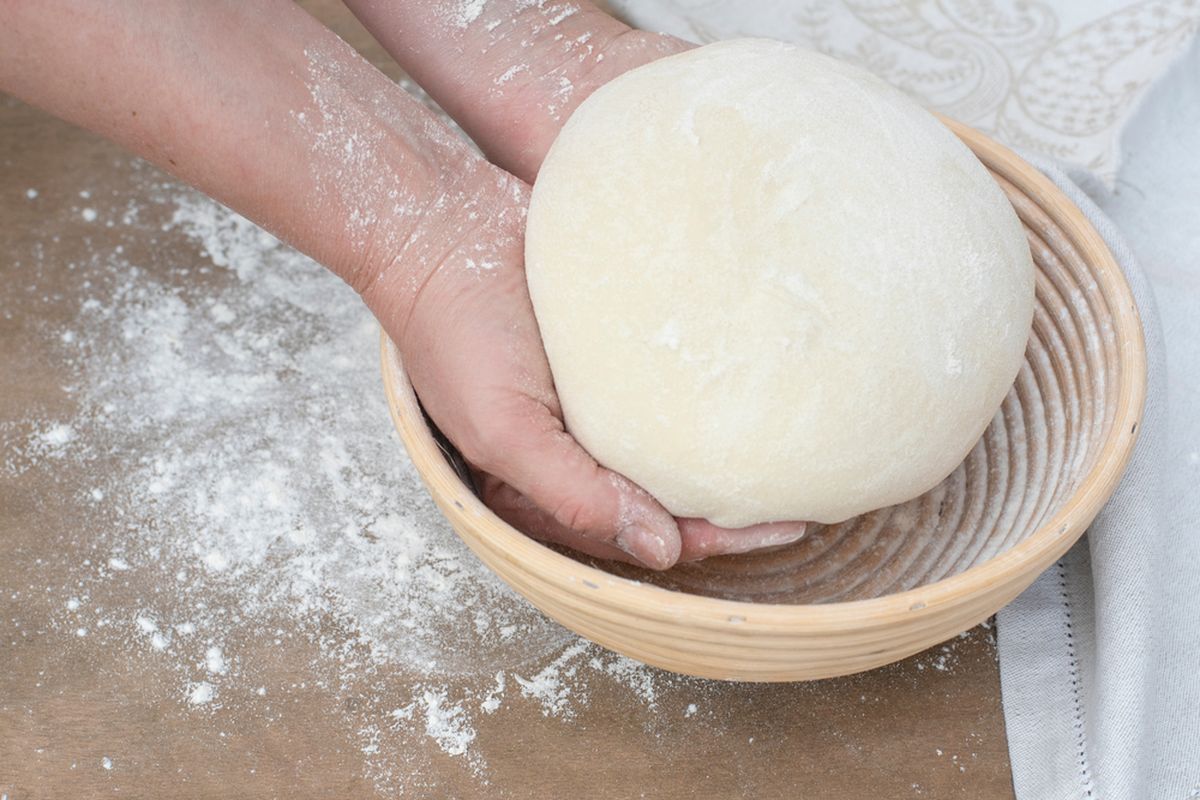 ilustrasi adonan roti. 