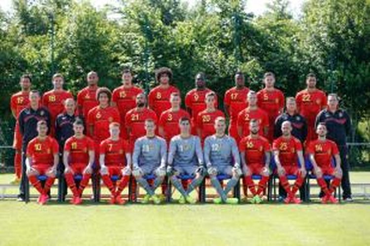 Tim nasional sepak bola Belgia yang akan berlaga di Piala Dunia 2014.