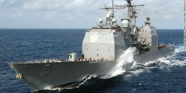 Tiga kapal perang AS dan satu kapal selam yang dibekali dengan rudal jelajah Tomahawk dilibatkan dalam serangan Suriah.