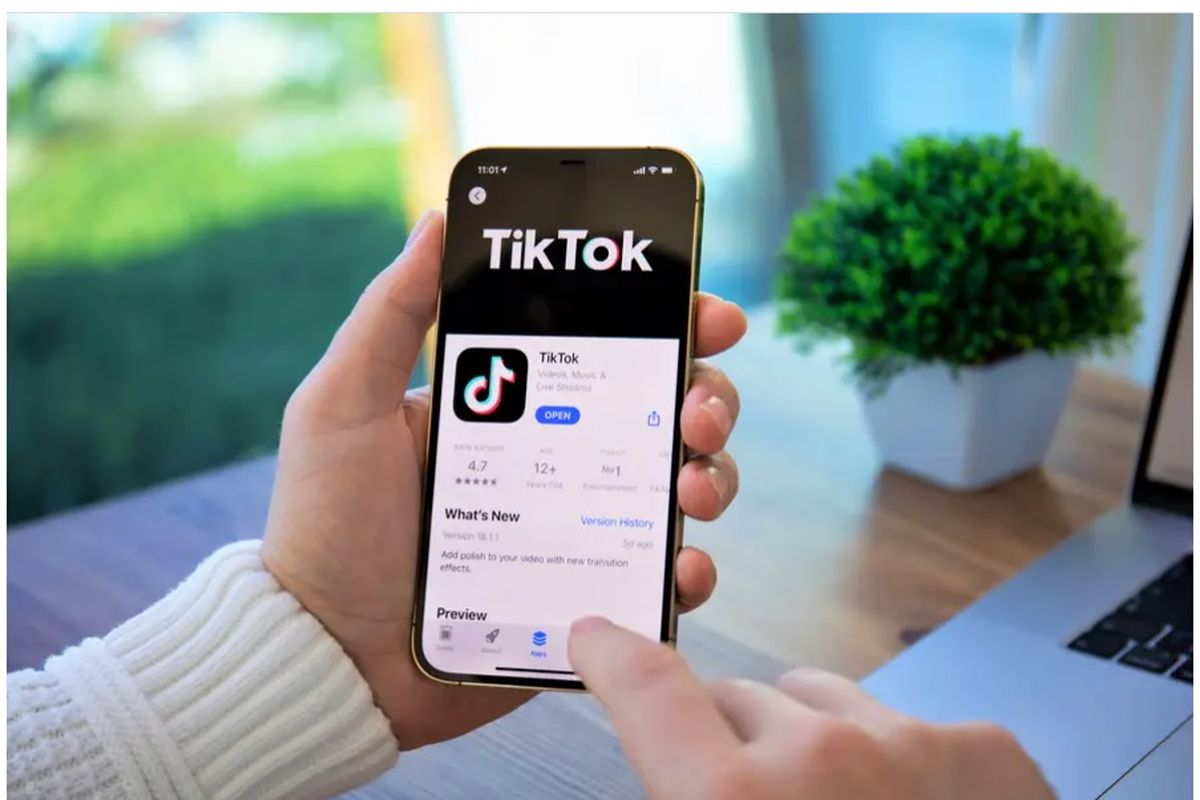 Ilustrasi TikTok salah satu media contoh digital maketing.