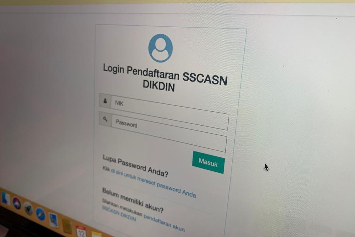 Tampilan halaman website SSCASN Sekolah Kedinasan untuk pendaftaran SPCP IPDN 2022