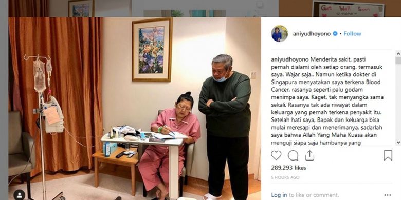 Divonis Kanker Darah Ani Yudhoyono Yakin Bisa Melawan