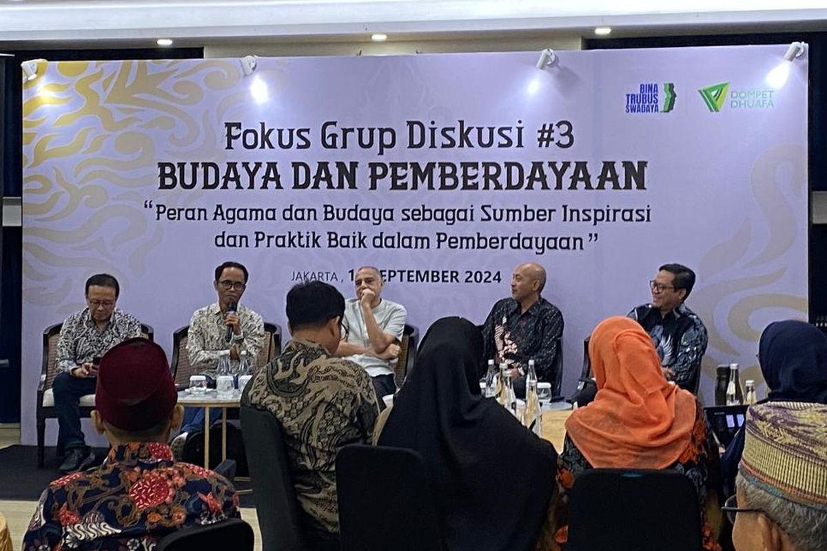 Dompet Dhuafa dan Bina Trubus Swadaya gelar acara Fokus Group Diskusi (FGD) Ke-3 dengan mengangkat tema Peran Agama dan Budaya Sebagai Sumber Inspirasi dan Praktik Dalam Pemberdayaan