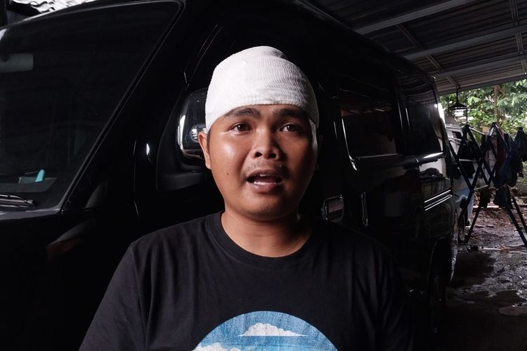Salah satu korban pembacokan jambret di Malang, Kukuh Rizaldi (27) warga Desa Ngenep, Kecamatan Karangploso, Kabupaten Malang, Sabtu (25/2/2023).