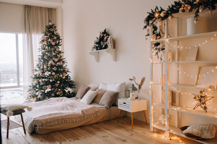 Dekorasi Natal di kamar tidur anak