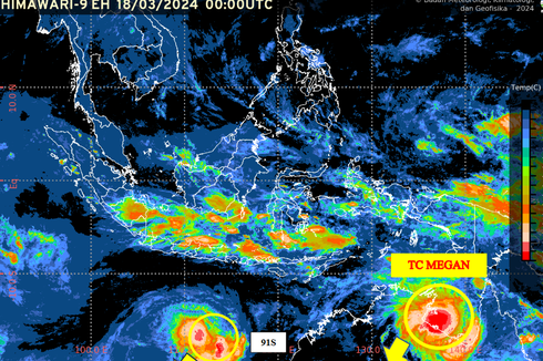 Siklon Tropis Megan Sebabkan Hujan dan Angin Kencang di Indonesia, Sampai Kapan?